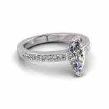 Pave Set Shoulder Shank | Marquise Shaped Setting
