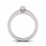 Pave Set Shoulder Shank | Marquise Shaped Setting