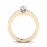 Pave Set Shoulder Shank | Marquise Shaped Setting