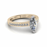 Pave Set Shoulder Shank | Marquise Shaped Setting