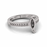 Pave Set Shoulder Shank | Marquise Shaped Setting