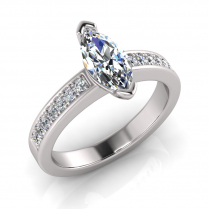 Pave Set Shoulder Shank | Marquise Shaped Setting