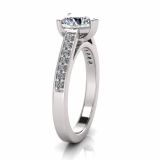 Pave Set Shoulder Shank | Heart Shaped Setting