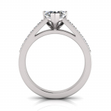 Pave Set Shoulder Shank | Heart Shaped Setting