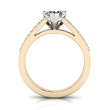 Pave Set Shoulder Shank | Heart Shaped Setting