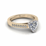 Pave Set Shoulder Shank | Heart Shaped Setting