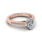 Pave Set Shoulder Shank | Heart Shaped Setting