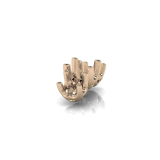 U Shaped Four Claw Three Stone Setting
