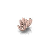 U Shaped Four Claw Three Stone Setting