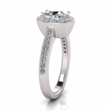 Pave Dress Ring | Four Claw Oval Setting