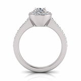 Pave Dress Ring | Four Claw Oval Setting