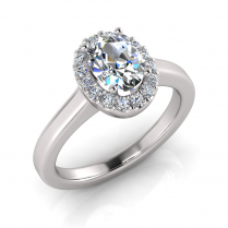 Scalloped Set Dress Ring | Oval Four Claw Setting