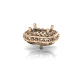 Four Claw With Surrounding Shoulder Stones 