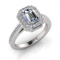 Emerald Pave Dress Ring | Four Claw Setting