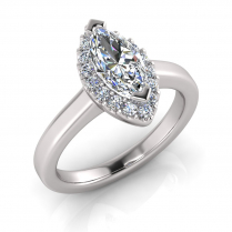 Marquise And Scalloped Set Dress Ring