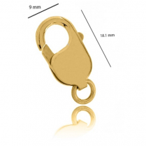 9YG Parrot Clasp 18mm