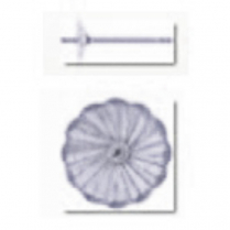 9WG Pearl Cup Studs Fluted 5mm