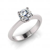 Knife Edge Shank | Square Profile Round Four Claw Setting