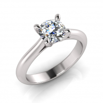 Upswept Half Round Shank | Four Claw Setting