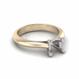 Upswept Half Round Shank | Four Claw Setting