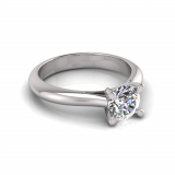 Upswept Half Round Shank | Four Claw Setting