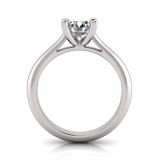 Upswept Half Round Shank | Four Claw Setting