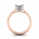 Upswept Half Round Shank | Four Claw Setting