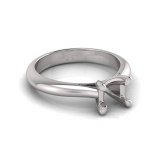 Upswept Half Round Shank | Four Claw Setting