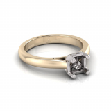 Upswept Half Round Shank | Curved Four Claw Setting