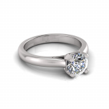 Upswept Half Round Shank | Curved Four Claw Setting