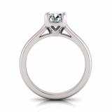 Upswept Half Round Shank | Curved Four Claw Setting