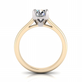 Upswept Half Round Shank | Curved Four Claw Setting