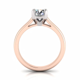 Upswept Half Round Shank | Curved Four Claw Setting