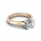 Upswept Half Round Shank | Curved Four Claw Setting