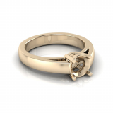 Low Half Round Shank | Double Gallery Four Claw Setting