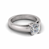 Low Half Round Shank | Double Gallery Four Claw Setting