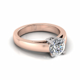 Low Half Round Shank | Double Gallery Four Claw Setting