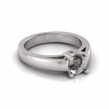 Low Half Round Shank | Double Gallery Four Claw Setting