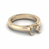 Upswept Half Round Shank | Round Four Claw Setting