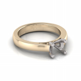 Upswept Half Round Shank | Round Four Claw Setting