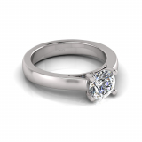 Upswept Half Round Shank | Round Four Claw Setting