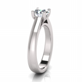 Upswept Half Round Shank | Round Four Claw Setting