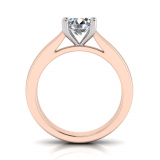 Upswept Half Round Shank | Round Four Claw Setting