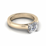 Upswept Half Round Shank | Round Four Claw Setting