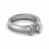 Upswept Half Round Shank | Round Four Claw Setting