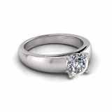 Tapered Half Round Shank | Round Four Claw Setting