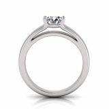 Tapered Half Round Shank | Round Four Claw Setting