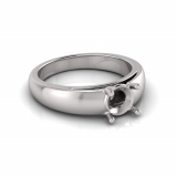 Tapered Half Round Shank | Round Four Claw Setting