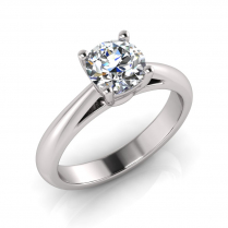 Upswept Reverse Taper Shank | Fancy Four Claw Setting