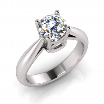 Upswept Reverse Taper Shank | Four Claw Setting